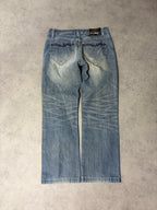 STRAIGHT WASCHED JEANS (XS)