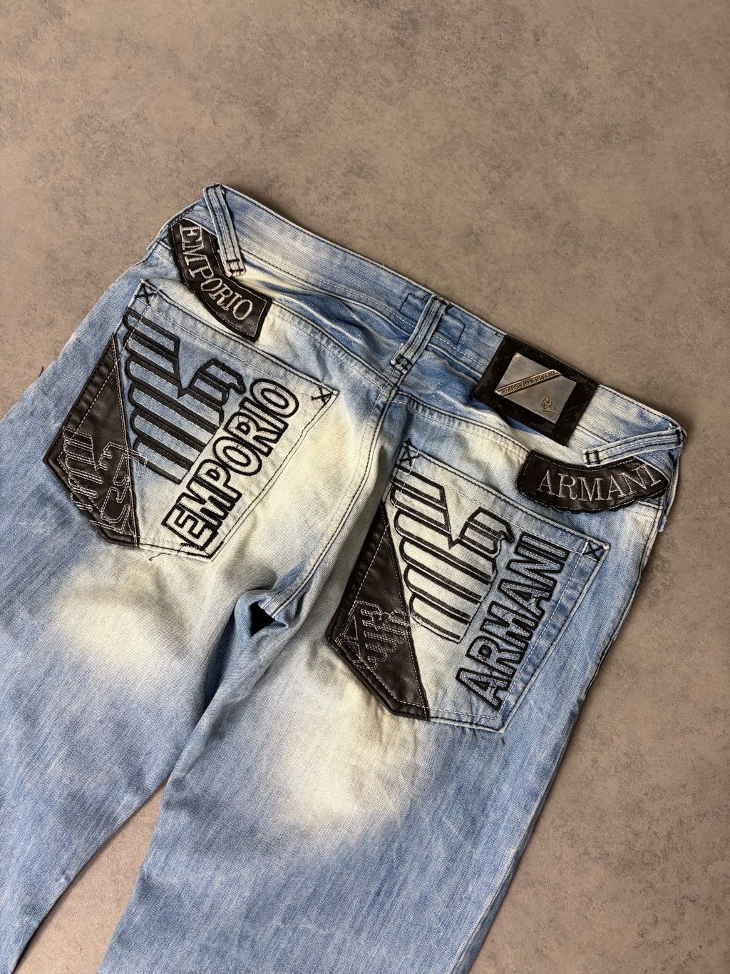 ARMANI BIG PRINT JEANS (M/L) STRAIGHT