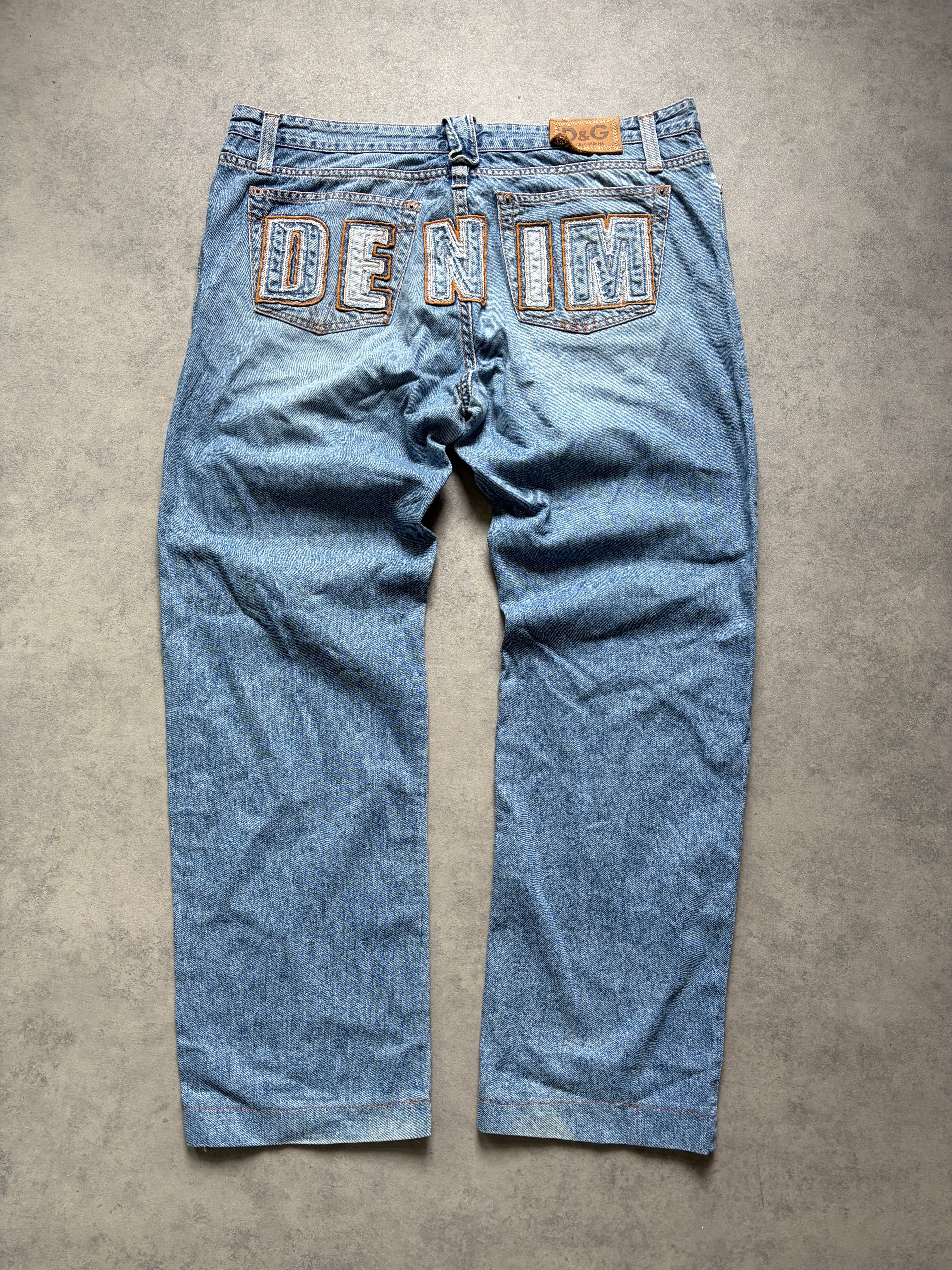 Dolce & Gabbana Baggy Jeans (Big Print) (M)