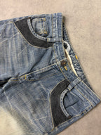 STRAIGHT WASCHED JEANS (XS)