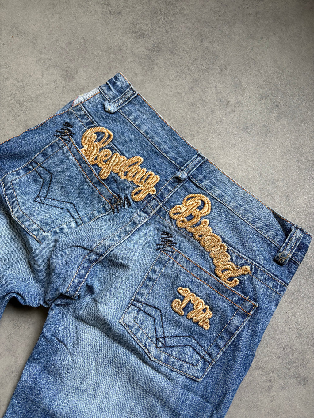 Replay Bootcut Jeans (M) Big Print