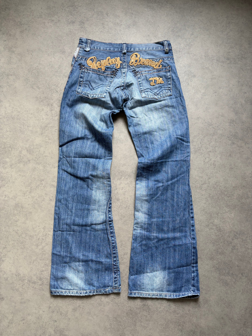 Replay Bootcut Jeans (M) Big Print