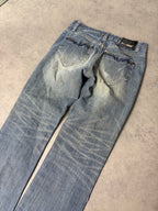 STRAIGHT WASCHED JEANS (XS)
