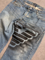 Armani Big Print Jeans Baggy(M)