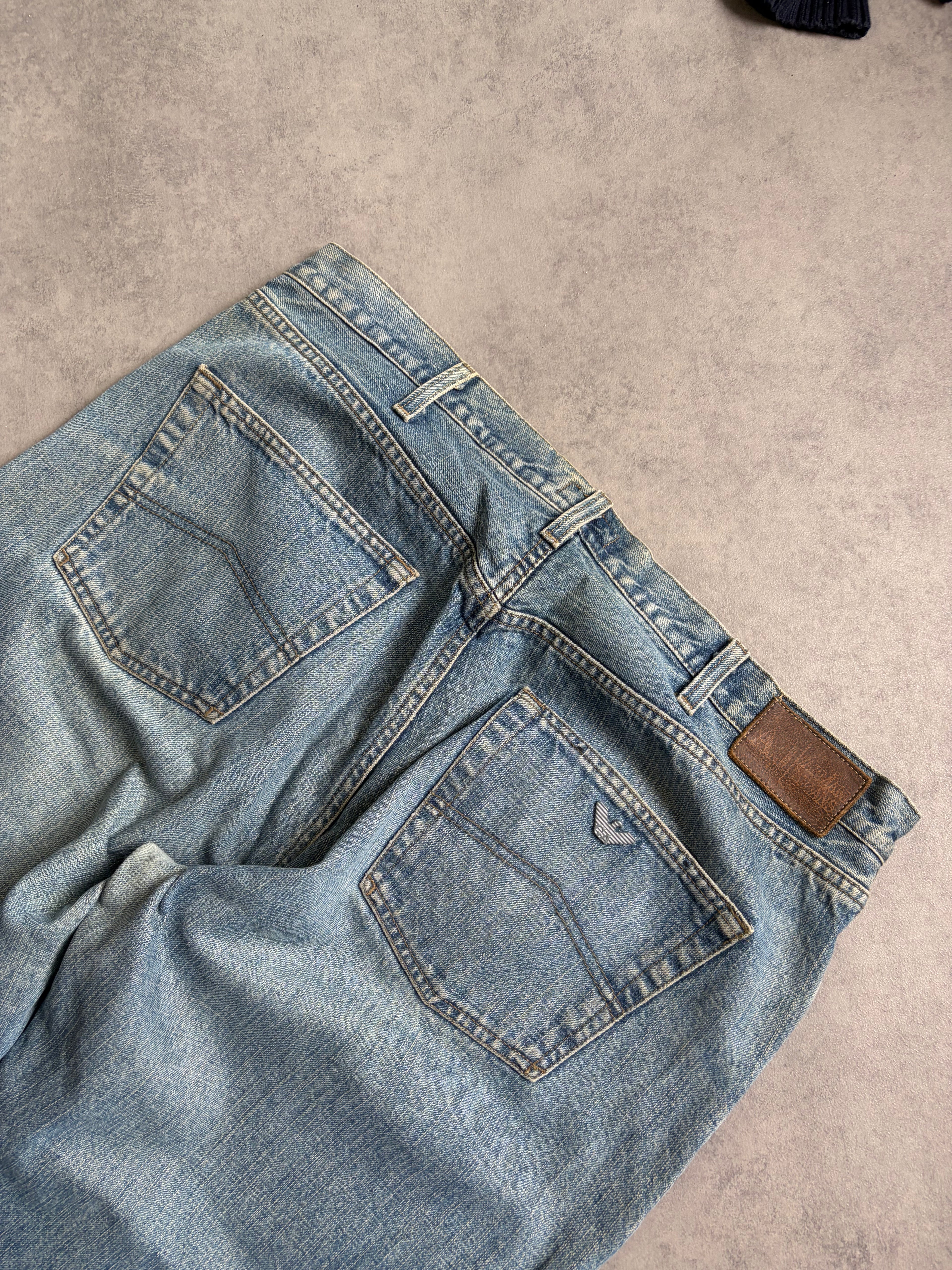 Armani Big Print Jeans Baggy(M)